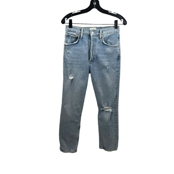 Ladies Citizens of Humanity Jolene‎ Distressed Light wash Jeans Size 27 - Picture 1 of 15